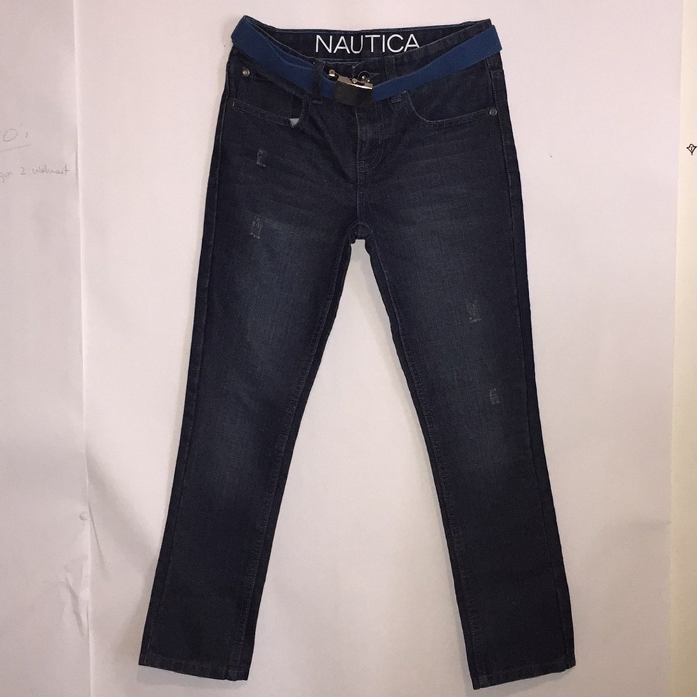 Boys Nautical faded jean Sz 8